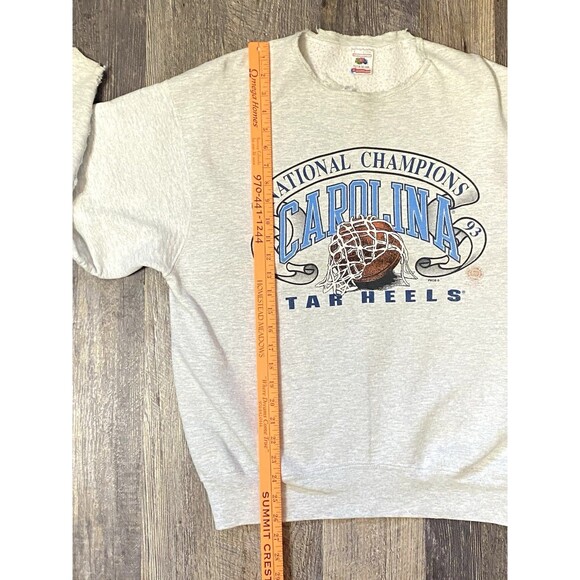 Vtg 1993 UNC Tar Heels Sweatshirt Championship Made In USA Sz Large Basketball - Picture 14 of 15